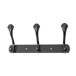 Cuier metalic cu 3 agatarori, lungime 24.5cm, negru Z-TOOLS / ZTS 8146