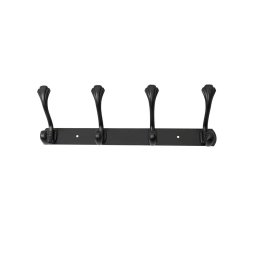 Cuier metalic cu 4 agatarori, lungime 34.5cm, negru Z-TOOLS / ZTS 8147