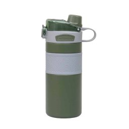 Termos 2 in 1, interior inox, capacitate 600ml, model cu pai, verde / ZTS 8443_3