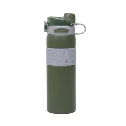 Termos 2 in 1, interior inox, capacitate 800ml, model cu pai, verde / ZTS 8444_1