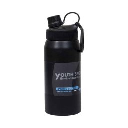 Termos YOUTH SPORTS, interior inox, capacitate 600ml, model sticla, negru / ZTS 8445_2