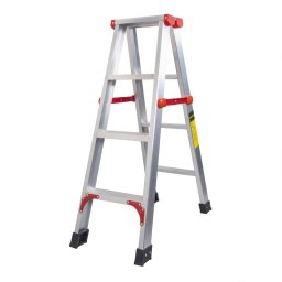 Scara dubla din aluminiu, 2x4 trepte, pliabila, maxim 150kg / ZTS 8188
