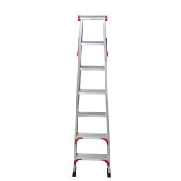 Scara dubla din aluminiu, 2x7 trepte, pliabila, maxim 150kg / ZTS 8191