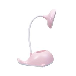 Lampa de birou pentru copii, 3 tipuri de lumina, putere 3W, model delfin roz / ZTS 8247