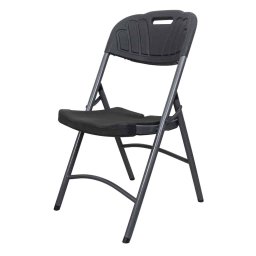 Scaun pliant din plastic pentru terasa, negru / ZTS 8192B
