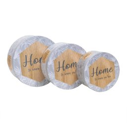 Set 3 cutii cu forma rotunda si model / CD4414_3