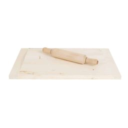 Planseta din lemn pentru modelat aluatul, 30x41cm + sucitor de 30cm / EXT 9869