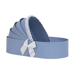 Cutie pentru flori, din carton, tip Landou, bleu / CD744_bleu