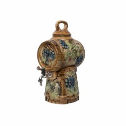 Butoi de vin cu robinet, din ceramica pe suport din ceramica, capacitate 3L / EXT 10239