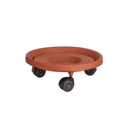 Suport cu roti pentru ghiveci, din plastic, diametru interior 24 cm / 11316