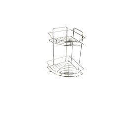 Coltar baie, 2 polite, din inox / ZLN 7945