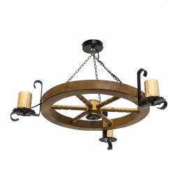 Lustra din lemn, diametru 49 cm / EXT 10155