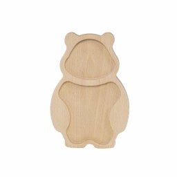 Platou din lemn de fag pentru copii, forma urs, 30x20x2cm / EXT 7264