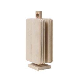 Set 6 tocatoare din lemn de fag, dreptunghiulare cu suport vertical / EXT 10167