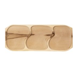 Platou lemn cu 3 compartimente 65x26x2.5cm / EXT 10157