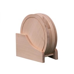 Set 4 bucati tocator rotund cu suport / EXT 10147