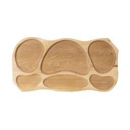 Platou lemn cu 6 compartimente 68x34x2.5cm / EXT 6081