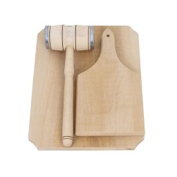 Set 3 piese, un ciocan si doua tocatoare, din lemn de fag, grosime 20mm / EXT 6089