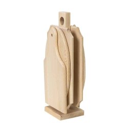 Set 6 piese din lemn de fag cu suport vertical / EXT 6083