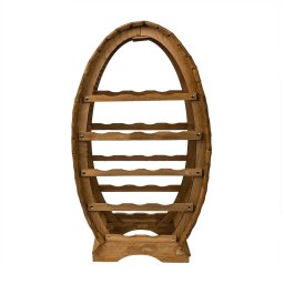 Suport 16 sticle de vin, din lemn de brad, inaltime 76cm / EXT 5646