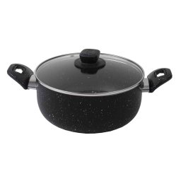 Oala cu capac sticla, 26cm, capacitate 4L / ZLN 1990
