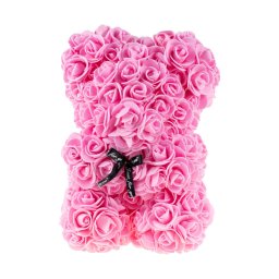 Ursulet din trandafiri de spuma, 25 cm, roz / CD4084_2 roz