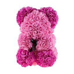 Ursulet din trandafiri de spuma, 25 cm, roz - fucsia / CD4084_23 fucsia