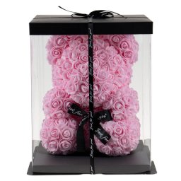 Ursulet din trandafiri de spuma + cutie, 30 cm, roz / CD4084-1_13