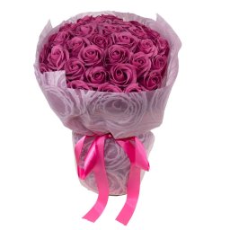 Buchet 33 trandafiri din sapun / CD4453 Roz prafuit
