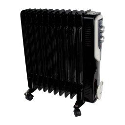 Calorifer electric Floria, 2500 W, 11 elementi, Negru / ZLN 3666