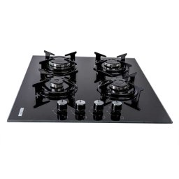 Plita incorporabila, gaz natural, 52x60x15 cm, 4 arzatoare, cu aprindere electrica, din sticla / ZLN 1871