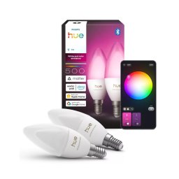 Set de 2 becuri LED RGBW dimabile Philips Hue WACA B39 E14/3,7W/230V 1000-20000K
