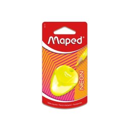 Ascutitoare Maped I-gloo Neon simpla cu rezervor, blister, galben