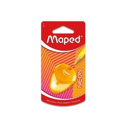 Ascutitoare Maped I-gloo Neon simpla cu rezervor, blister, portocaliu