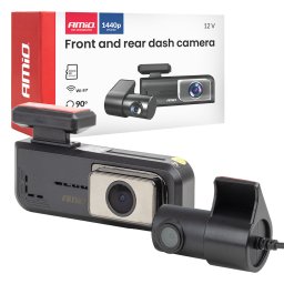 Camera auto DVR AMiO duala 2K + 1K cu WiFi, ecran 2 inch si G-Sensor