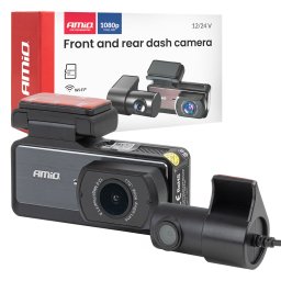 Camera auto DVR AMiO Full HD fata si spate, WiFi, ecran 2,99 inch