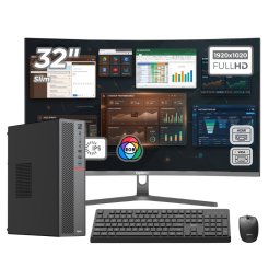 Sistem Office OptimX T5 SFF i5-10500T, 16GB, SSD 1TB, monitor curbat 32