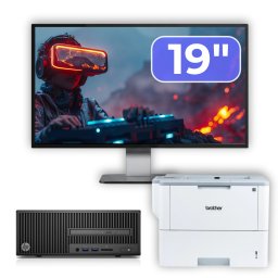 Pachet PC second hand HP 280 G2 SFF cu monitor 19 inch si imprimanta