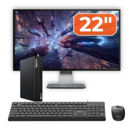 Mini PC Lenovo ThinkCentre M70q G3 i5-12600T, 8GB, SSD 256GB, monitor 22