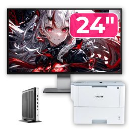 Pachet PC HP T630 Second Hand cu monitor 24 inch si imprimanta Brother