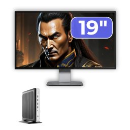 Pachet PC second hand HP T630 Thin Client cu 8GB DDR4 si monitor 19 inch