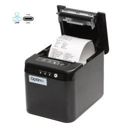 Imprimanta termica pentru bonuri si chitante OptimX Pro HQ821, 80mm, USB, LAN