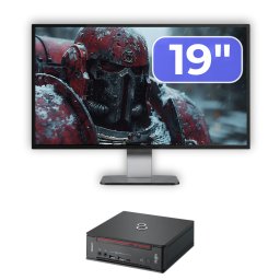 Pachet calculator Fujitsu Esprimo Q958 Mini PC i5-9500, SSD, monitor 19