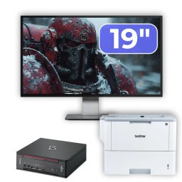 Pachet PC second hand Fujitsu Esprimo Q958 i5, 8GB, SSD, monitor 19, imprimanta