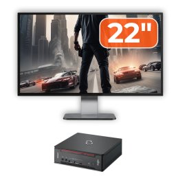 Pachet calculator Fujitsu Esprimo Q958 Mini PC i5, 8GB, SSD, monitor 22 inch