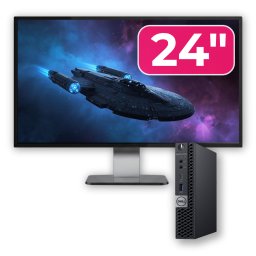 Pachet Dell OptiPlex 5060 Mini PC i5, 16GB, SSD 512GB + Monitor 24 inch