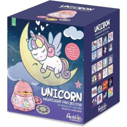 Proiector unicorn 2 in 1 cu lampa de veghe si 24 imagini pentru copii
