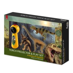 Set proiector dinozauri pentru copii cu 3 figurine si 24 imagini