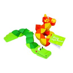 Jucarie din lemn flexibila Animalute din jungla pentru copii 2+