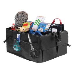 Geanta organizer portbagaj auto AMiO pliabila, 3 compartimente, neagra
